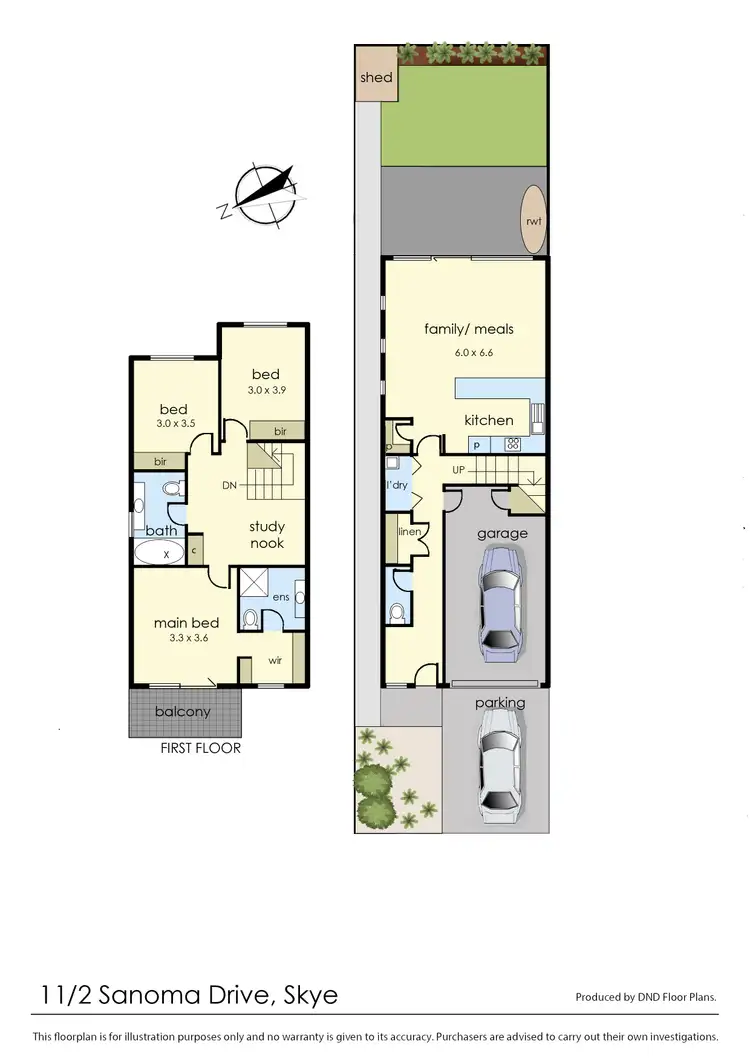 Floorplan of Homely unit listing, 11/2 Sanoma Drive, Skye VIC 3977
