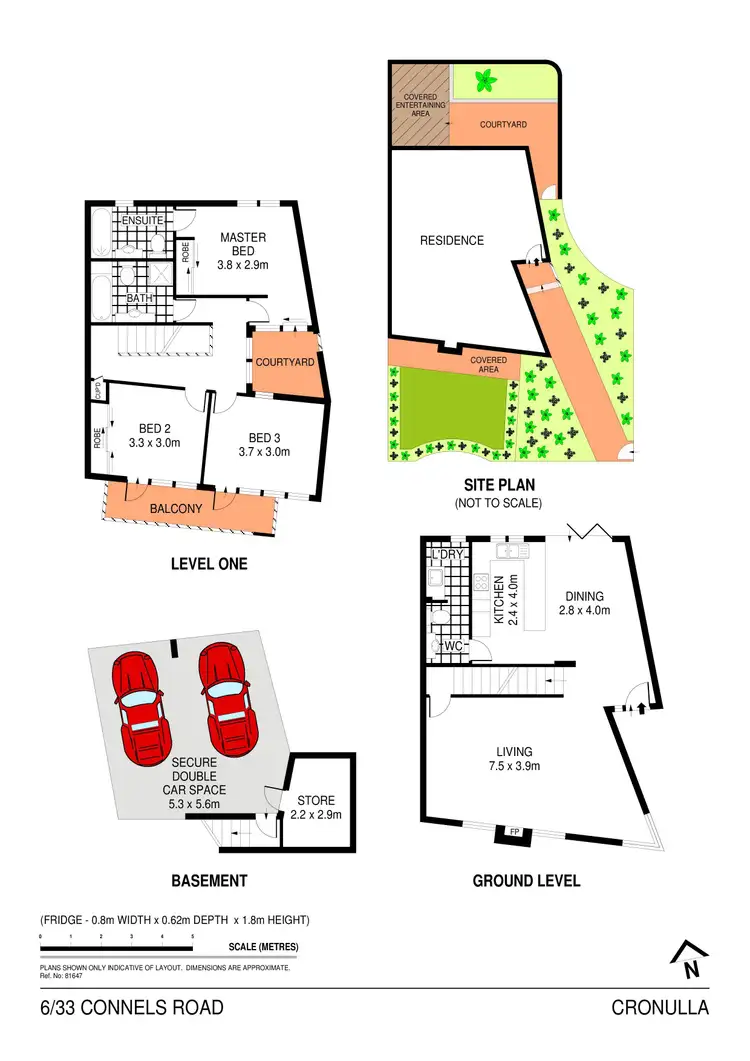 Floorplan of Homely townhouse listing, 6/33 Connels Road, Cronulla NSW 2230