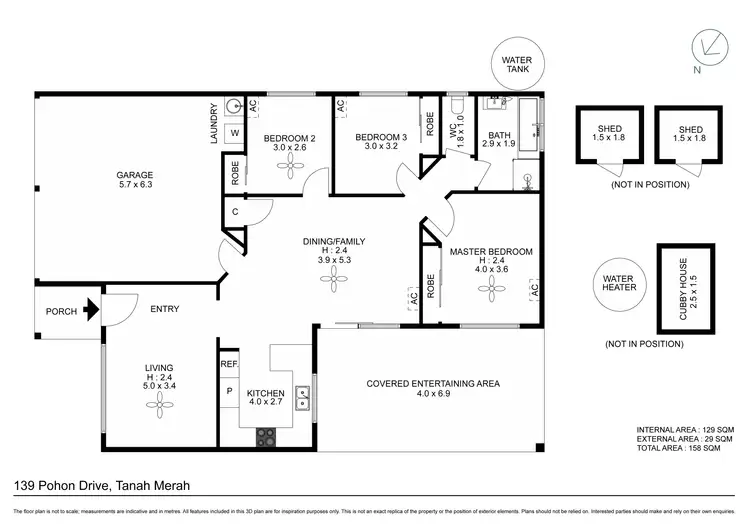 Floorplan of Homely house listing, 139 Pohon Drive, Tanah Merah QLD 4128