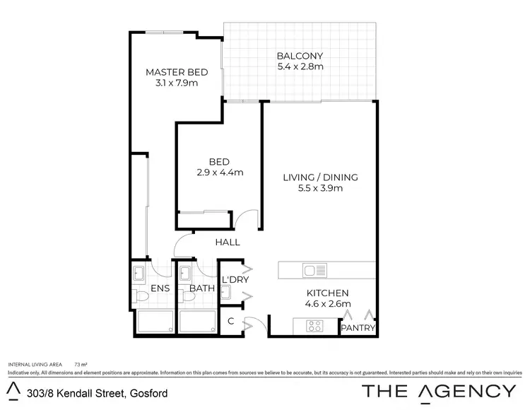 Floorplan of Homely apartment listing, 303/8 Kendall Street, Gosford NSW 2250
