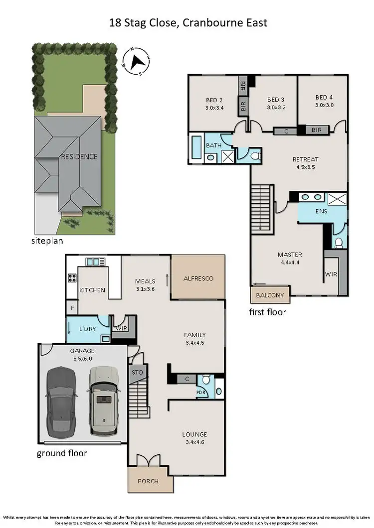 Floorplan of Homely house listing, 18 Stag Close, Cranbourne East VIC 3977