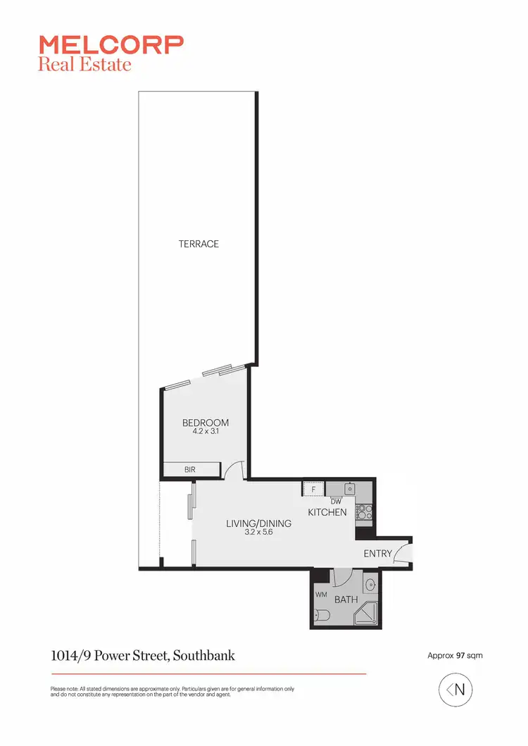 Floorplan of Homely apartment listing, 1014/9 Power Street, Southbank VIC 3006