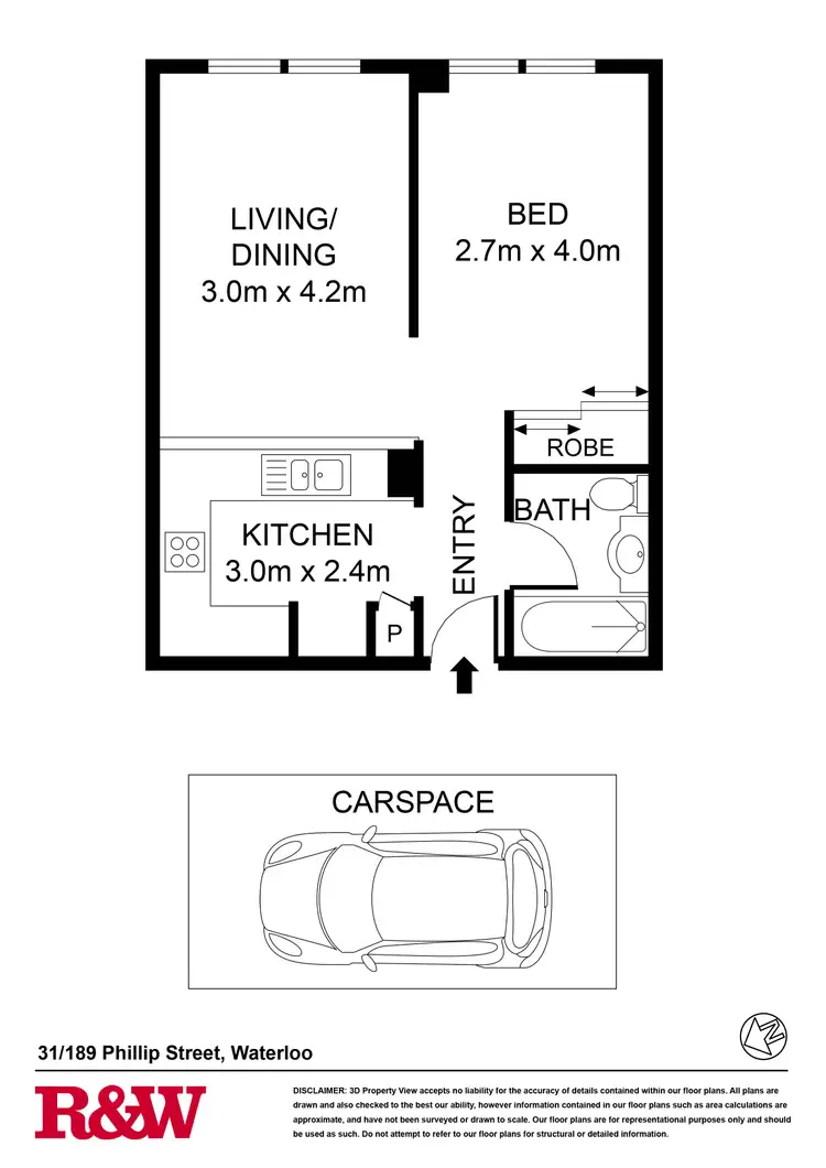 Floorplan of Homely apartment listing, 31/189 Phillip Street, Waterloo NSW 2017