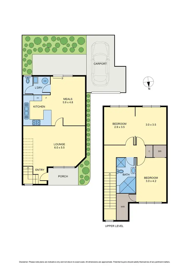 Floorplan of Homely townhouse listing, 2/26 Wright Street, Essendon VIC 3040