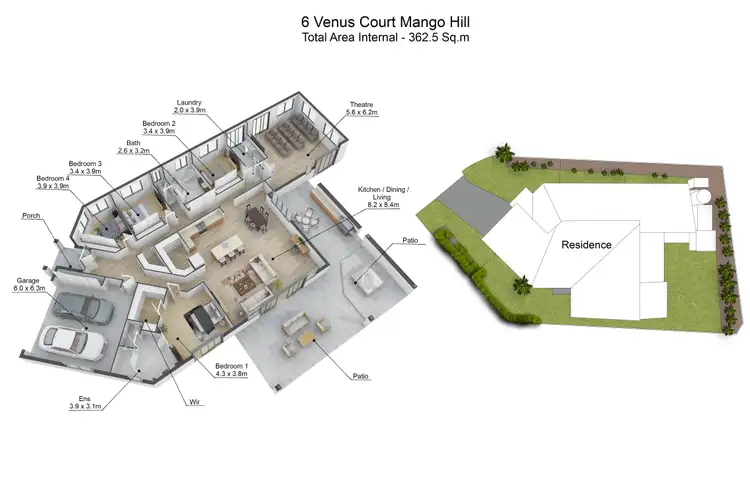 Floorplan of Homely house listing, 6 Venus Court, Mango Hill QLD 4509