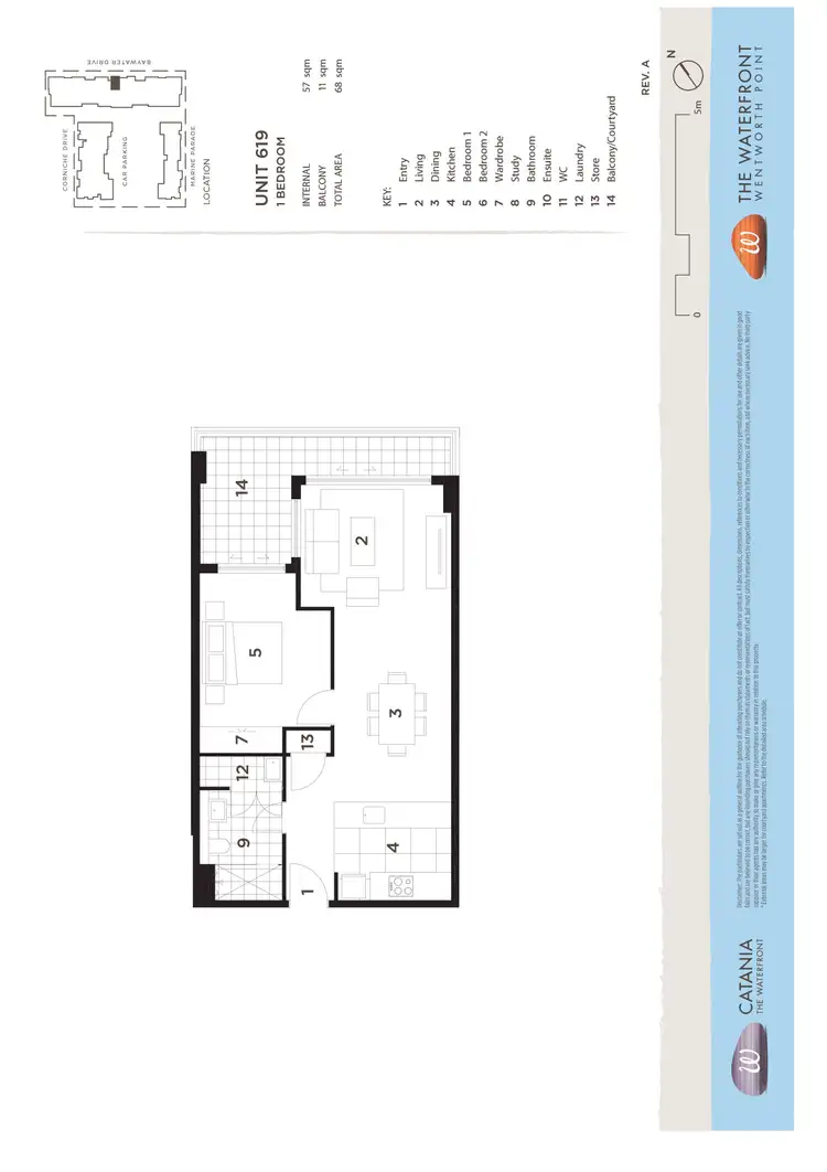 Floorplan of Homely apartment listing, 619/22 Baywater Drive, Wentworth Point NSW 2127