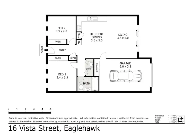 Floorplan of Homely house listing, 16 Vista Street, Eaglehawk VIC 3556