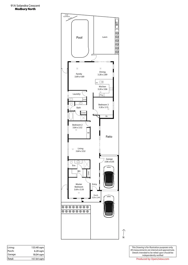 Floorplan of Homely house listing, 91A Solandra Crescent, Modbury North SA 5092
