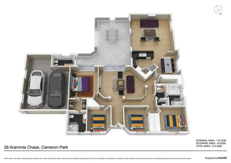 Floorplan of Homely house listing, 26 Araminta Chase, Cameron Park NSW 2285