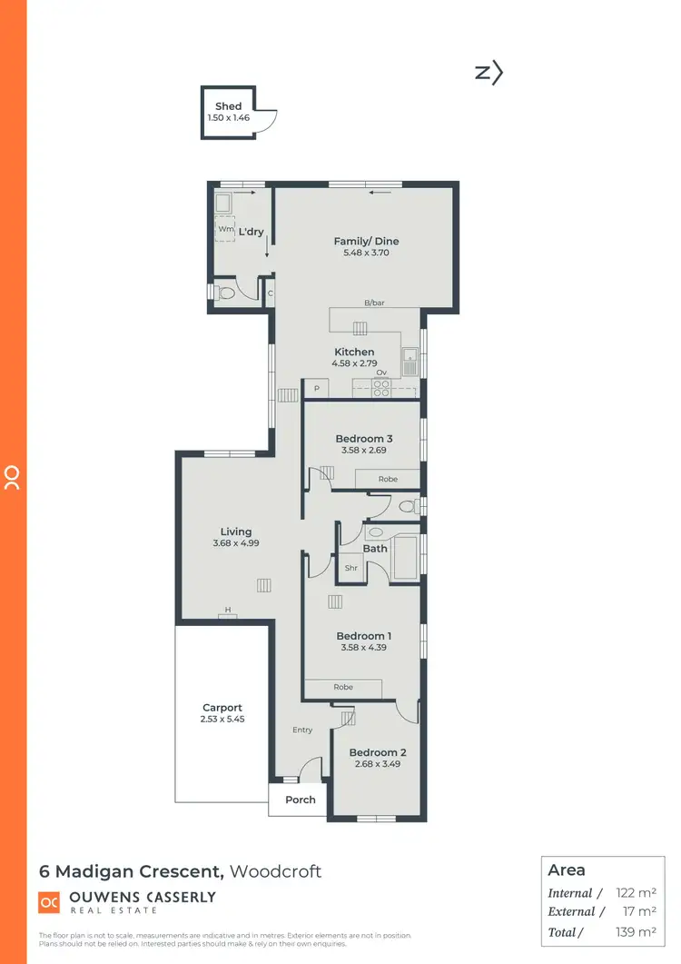 Floorplan of Homely house listing, 6 Madigan Crescent, Woodcroft SA 5162