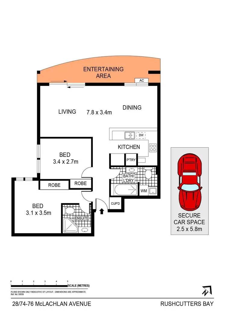 Floorplan of Homely apartment listing, 28/74-76 McLachlan Avenue, Rushcutters Bay NSW 2011