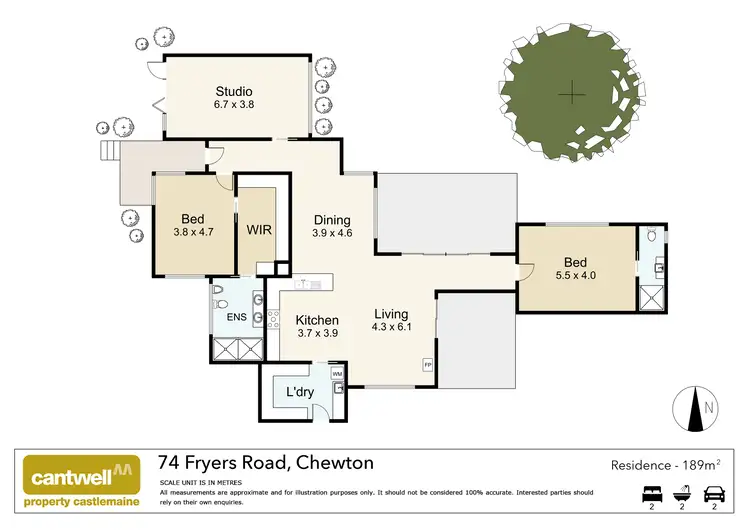 Floorplan of Homely house listing, 74 Fryers Road, Chewton VIC 3451