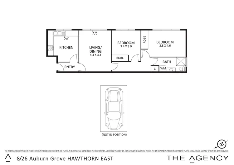 Floorplan of Homely apartment listing, 8/26 Auburn Grove, Hawthorn East VIC 3123