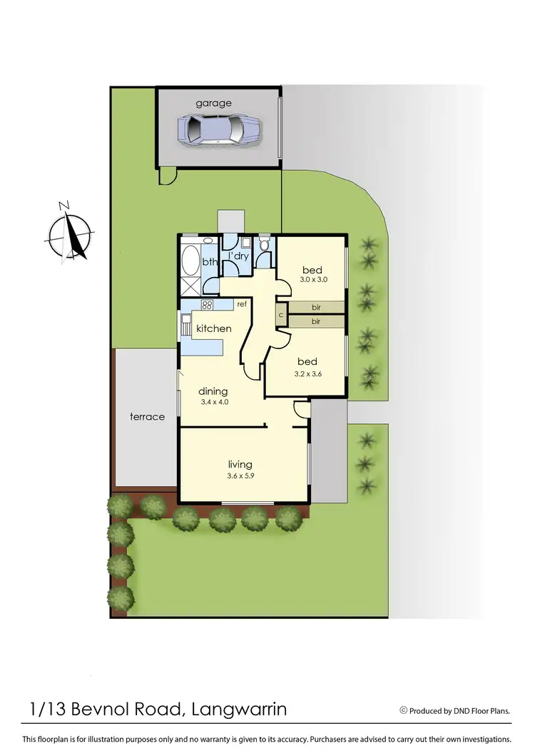 Floorplan of Homely unit listing, 13 Bevnol Road, Langwarrin VIC 3910