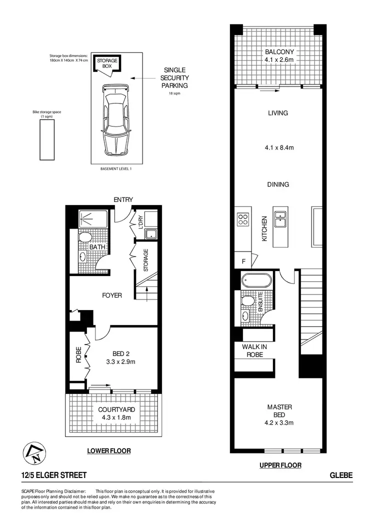 Floorplan of Homely apartment listing, 12/5 Elger Street, Glebe NSW 2037