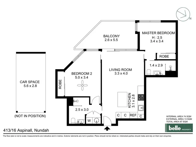 Floorplan of Homely apartment listing, 413/16 Aspinall Street, Nundah QLD 4012