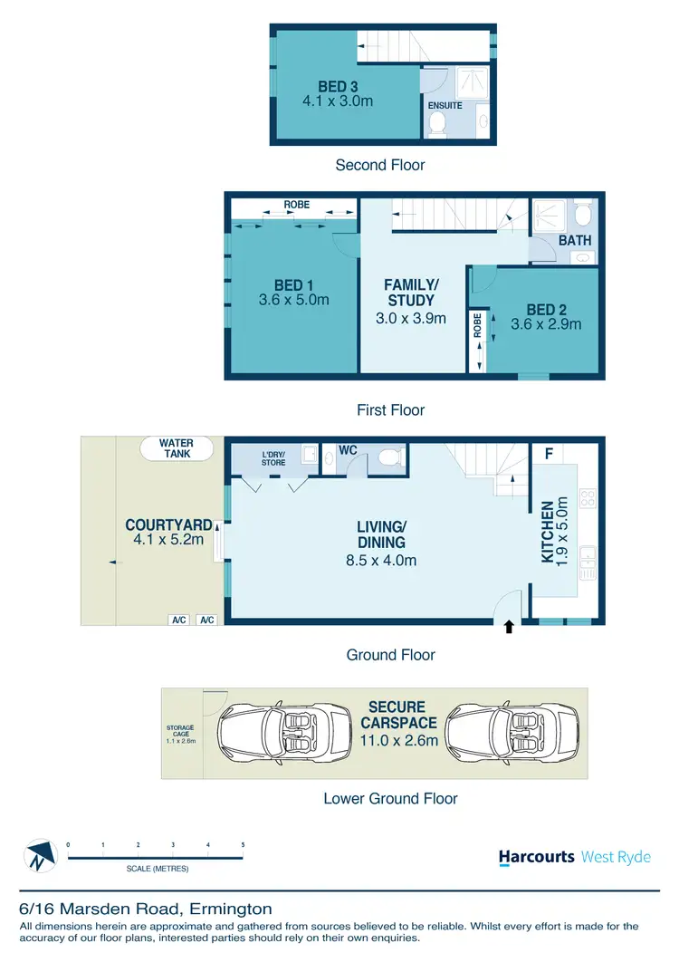 Floorplan of Homely townhouse listing, 6/16 Marsden Road, Ermington NSW 2115