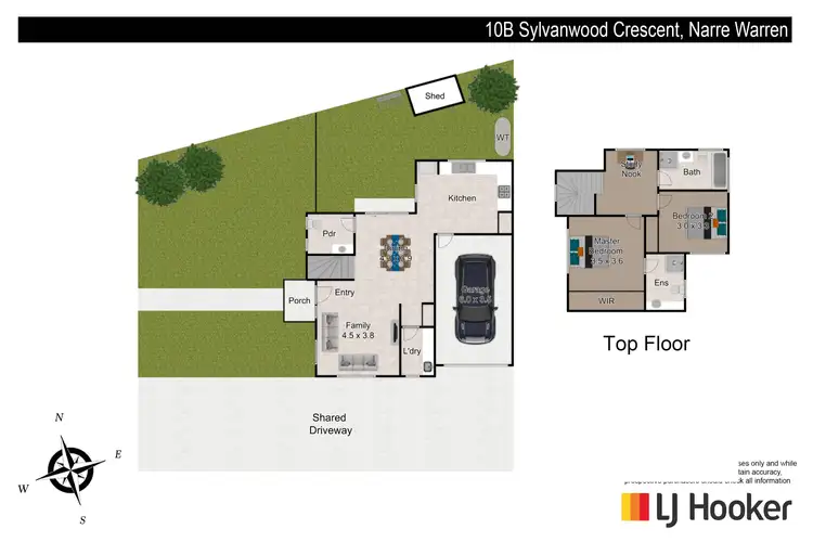 Floorplan of Homely townhouse listing, 10B Sylvanwood Crescent, Narre Warren VIC 3805