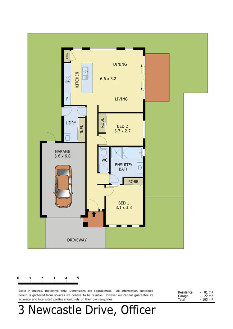 Floorplan of Homely house listing, 3 Newcastle Drive, Officer VIC 3809