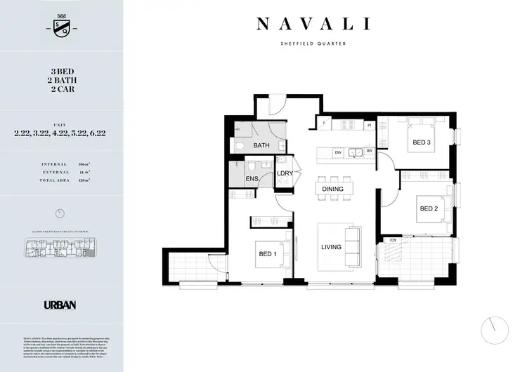 Floorplan of Homely apartment listing, 222/2A Lord Sheffield Circuit, Penrith NSW 2750