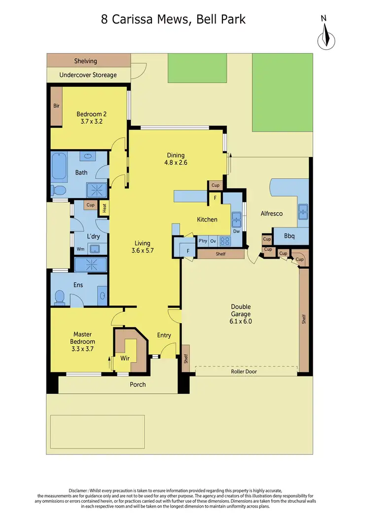 Floorplan of Homely house listing, 8 Carissa Mews, Bell Park VIC 3215