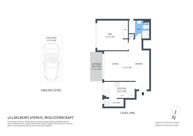 Floorplan of Homely apartment listing, 1/21 Belmont Avenue, Wollstonecraft NSW 2065