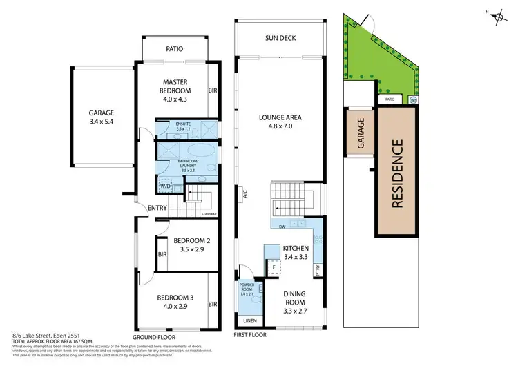 Floorplan of Homely townhouse listing, 8/6-8 Lake Street, Eden NSW 2551