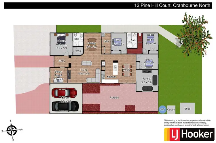 Floorplan of Homely house listing, 12 Pine Hill Court, Cranbourne North VIC 3977
