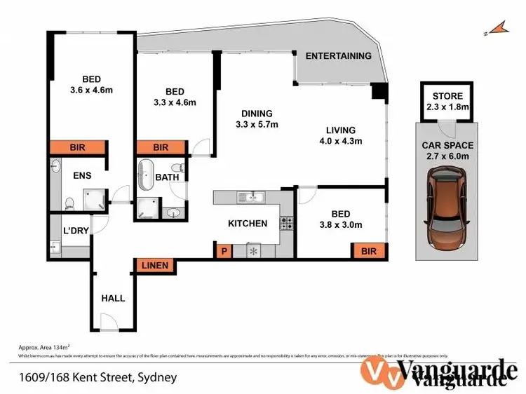 Floorplan of Homely apartment listing, 1609/168 Kent Street, Sydney NSW 2000