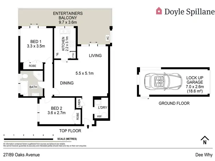 Floorplan of Homely unit listing, 27/89 Oaks Avenue, Dee Why NSW 2099