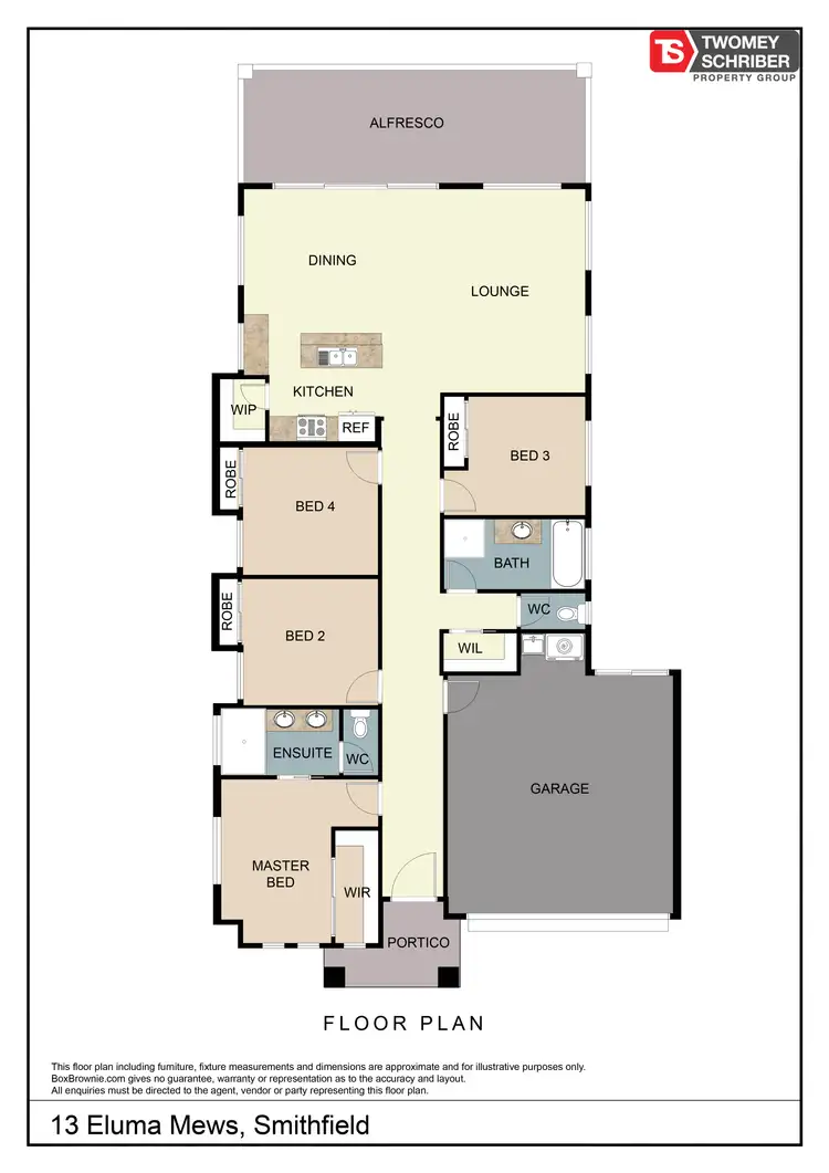 Floorplan of Homely house listing, 13 Eluma Mews, Smithfield QLD 4878