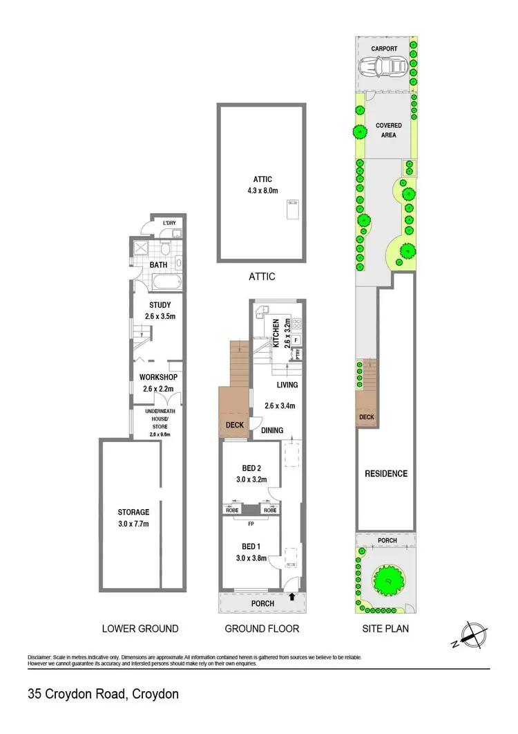 Floorplan of Homely semi-detached listing, 35 Croydon Road, Croydon NSW 2132