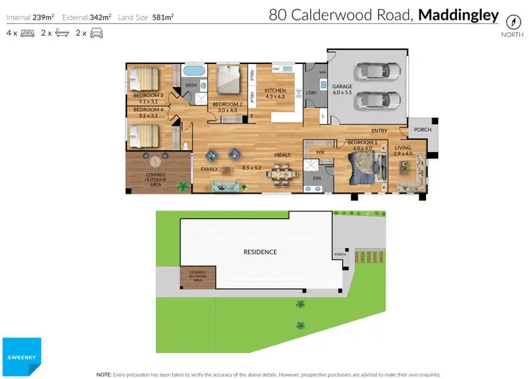 Floorplan of Homely house listing, 80 Calderwood Road, Maddingley VIC 3340