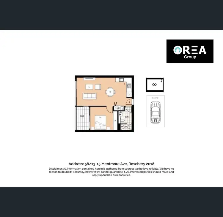 Floorplan of Homely apartment listing, 58/13 - 15 Mentmore Avenue, Rosebery NSW 2018