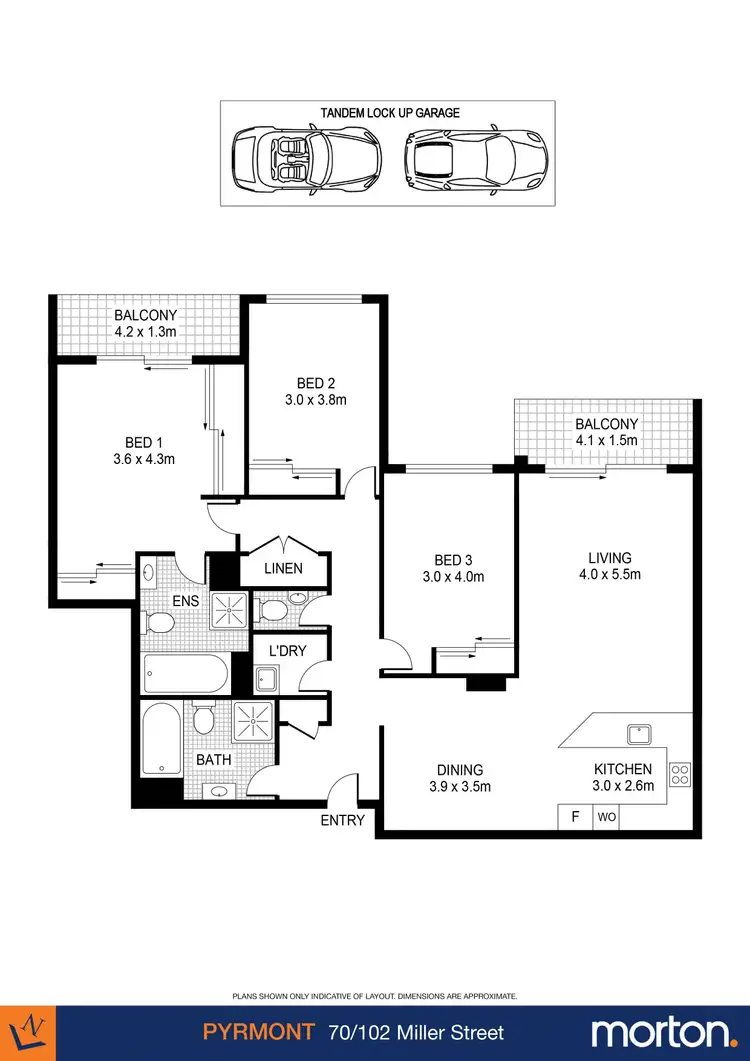 Floorplan of Homely apartment listing, 70/102 Miller Street, Pyrmont NSW 2009