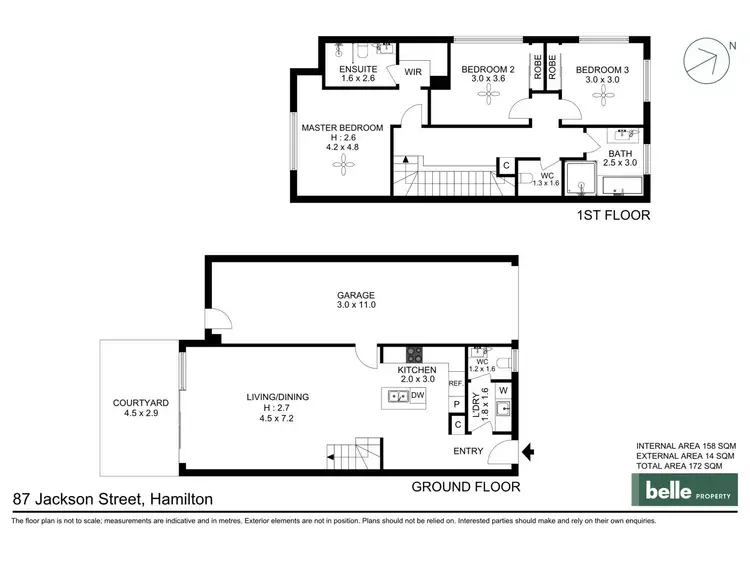 Floorplan of Homely townhouse listing, 3/87 Jackson Street, Hamilton QLD 4007
