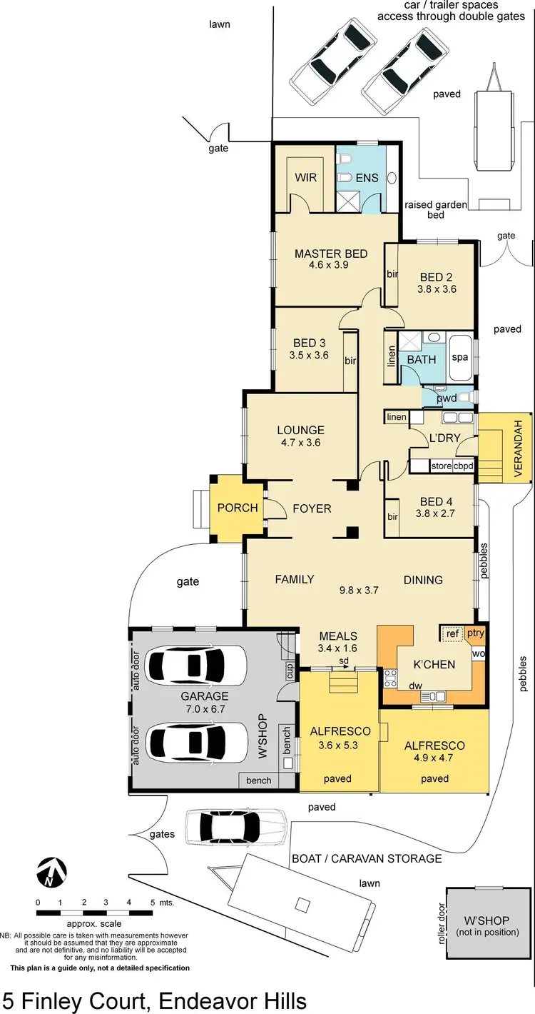 Floorplan of Homely house listing, 5 Finley Court, Endeavour Hills VIC 3802