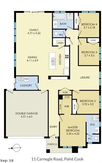 Floorplan of Homely house listing, 11 Carnegie Road, Point Cook VIC 3030