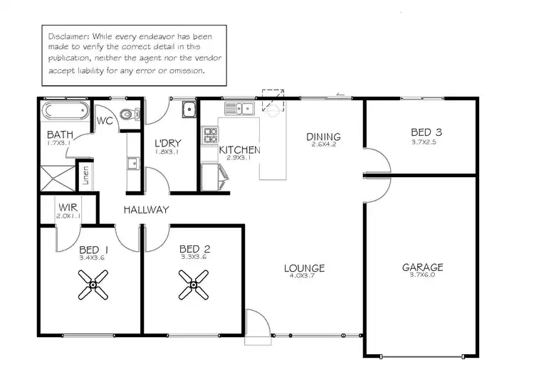 Floorplan of Homely unit listing, 2/13 Hall Street, Port Lincoln SA 5606