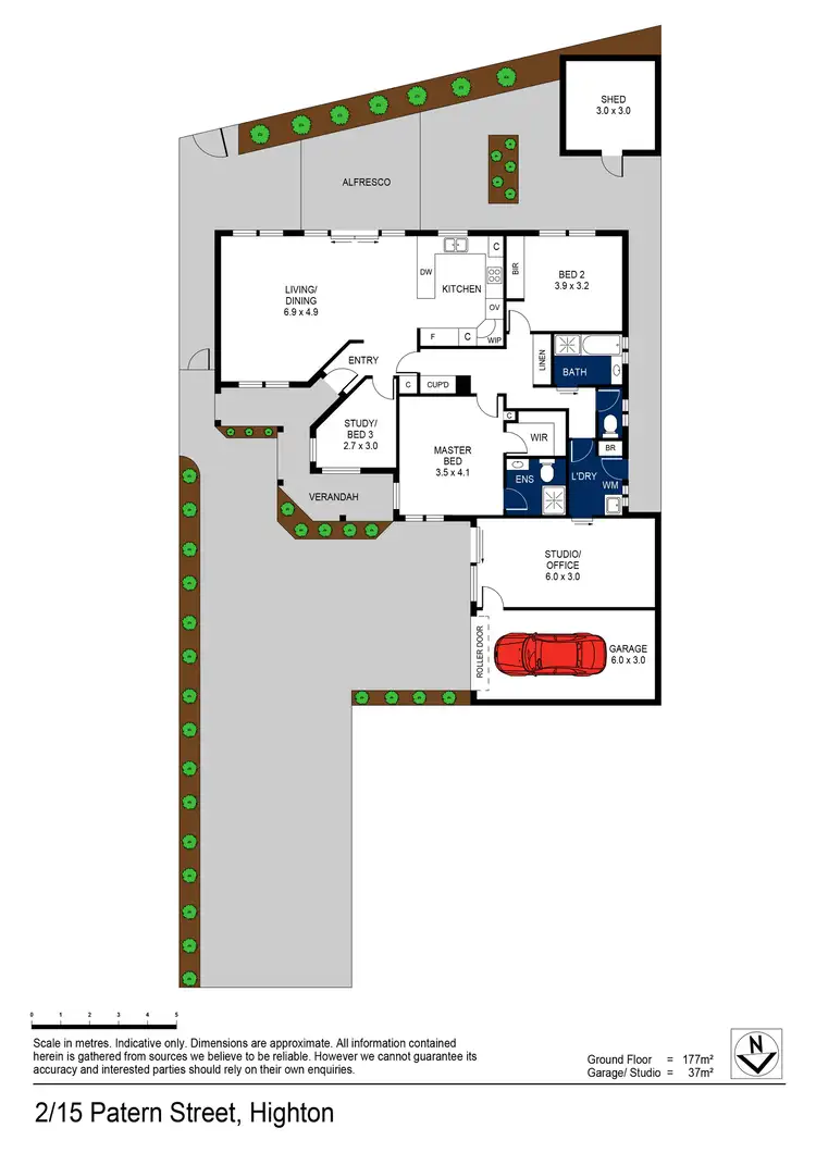 Floorplan of Homely townhouse listing, 2/15 Patern Street, Highton VIC 3216