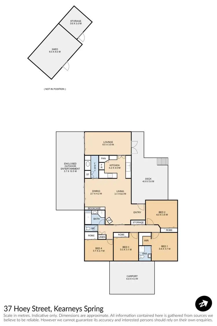 Floorplan of Homely house listing, 37 Hoey Street, Kearneys Spring QLD 4350