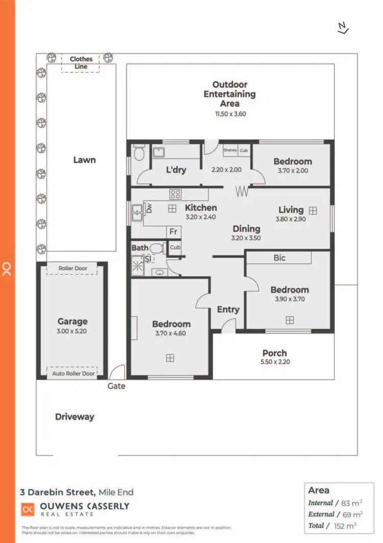 Floorplan of Homely house listing, 3 Darebin Street, Mile End SA 5031