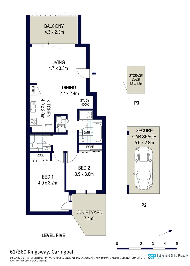 Floorplan of Homely apartment listing, 61/360 Kingsway, Caringbah NSW 2229