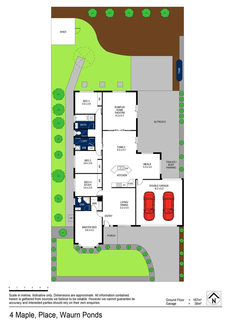 Floorplan of Homely house listing, 4 Maple Place, Waurn Ponds VIC 3216