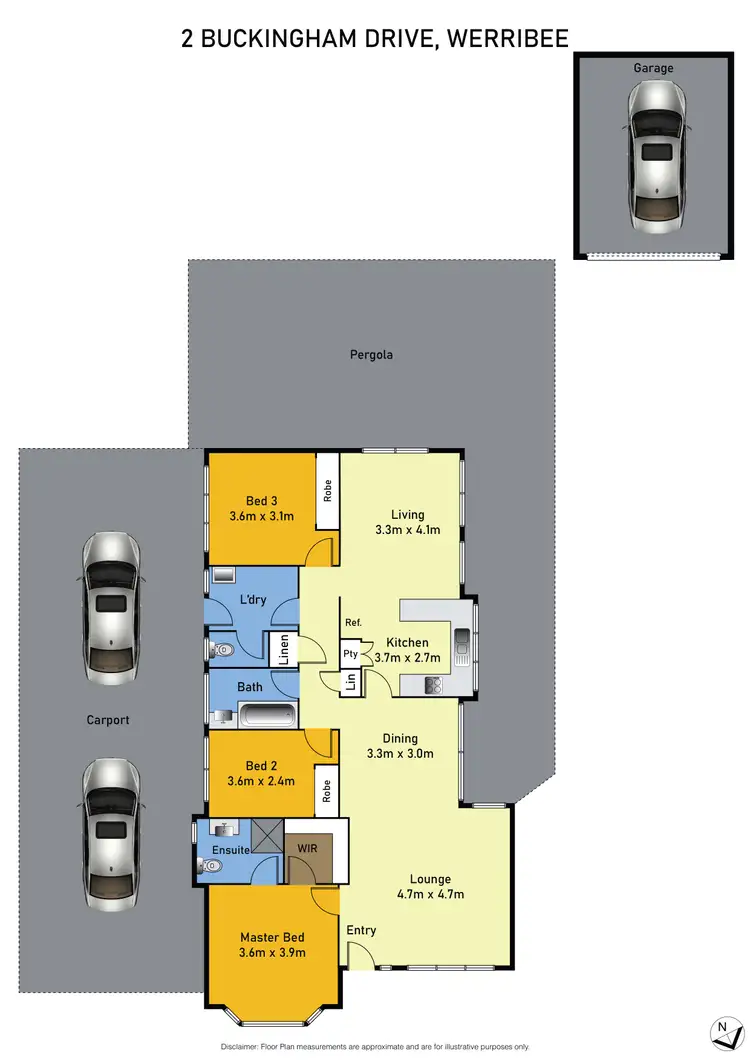 Floorplan of Homely house listing, 2 Buckingham Drive, Werribee VIC 3030
