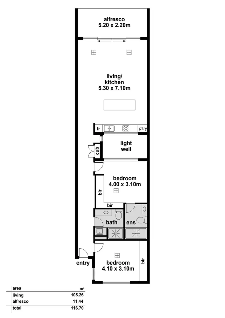 Floorplan of Homely apartment listing, 22/58 King William Street, Kent Town SA 5067