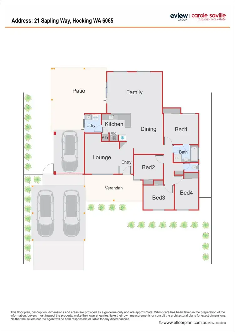 Floorplan of Homely house listing, 21 Sapling Way, Hocking WA 6065