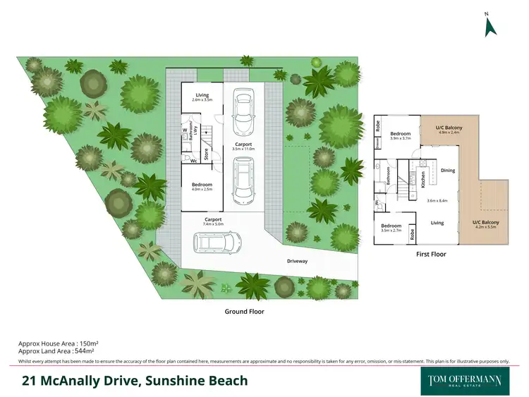 Floorplan of Homely house listing, 21 Mcanally Drive, Sunshine Beach QLD 4567