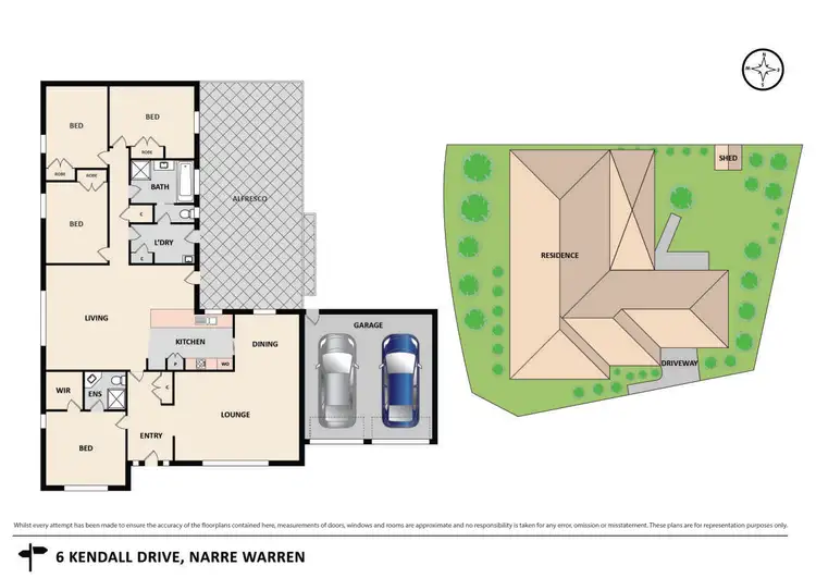 Floorplan of Homely house listing, 6 Kendall Drive, Narre Warren VIC 3805