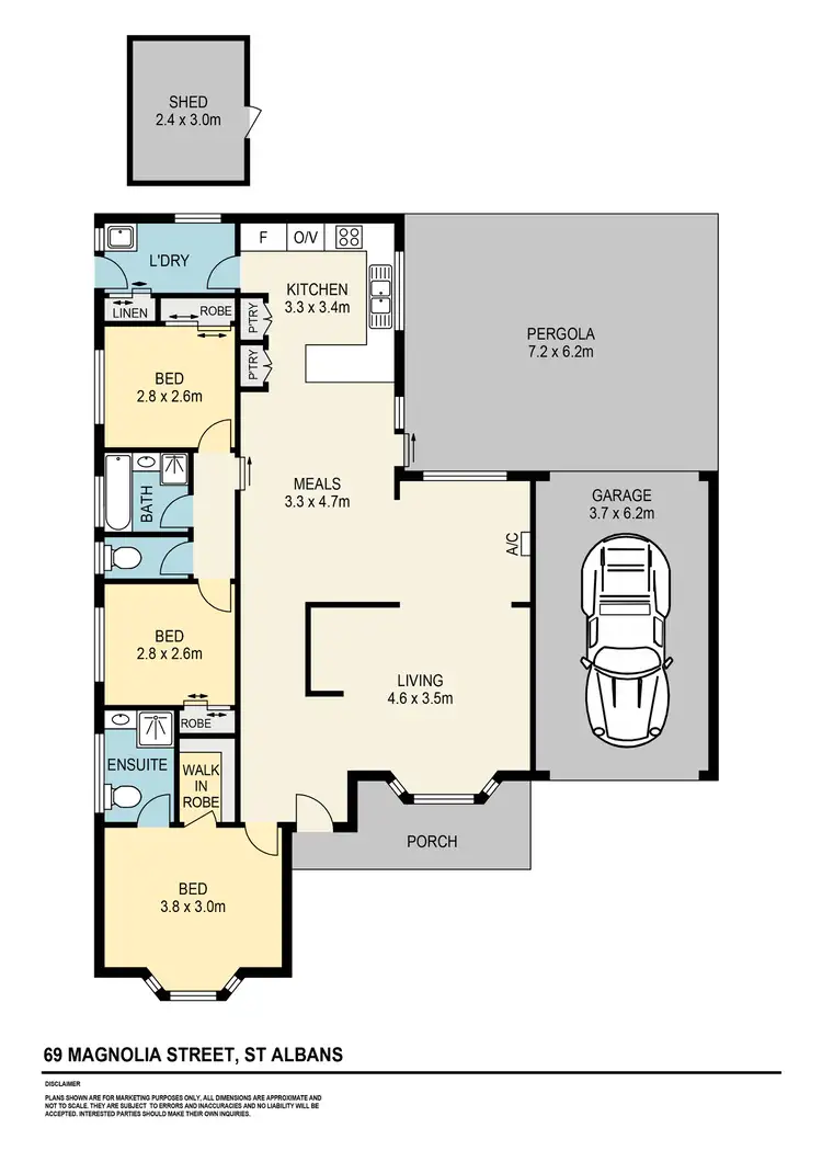 Floorplan of Homely house listing, 69 Magnolia Street, St Albans VIC 3021